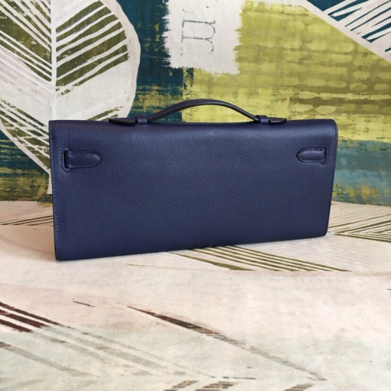 💙 In Stock! Kelly Cut 31 Clutch – Royal Blue Epsom Leather, Premium Craftsmanship, Chic Evening Bag ✨