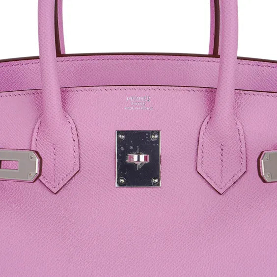 Birkin 30 Bag Mauve Sylvestre Epsom Leather with Palladium Hardware
