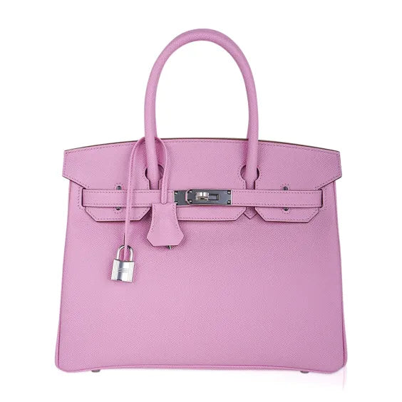 Birkin 30 Bag Mauve Sylvestre Epsom Leather with Palladium Hardware
